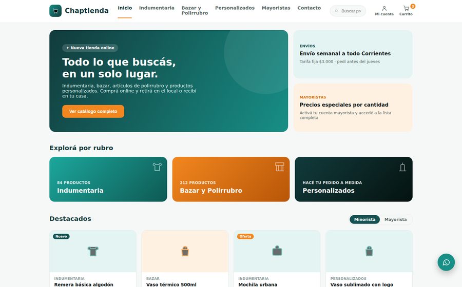 ChapTienda — tienda online